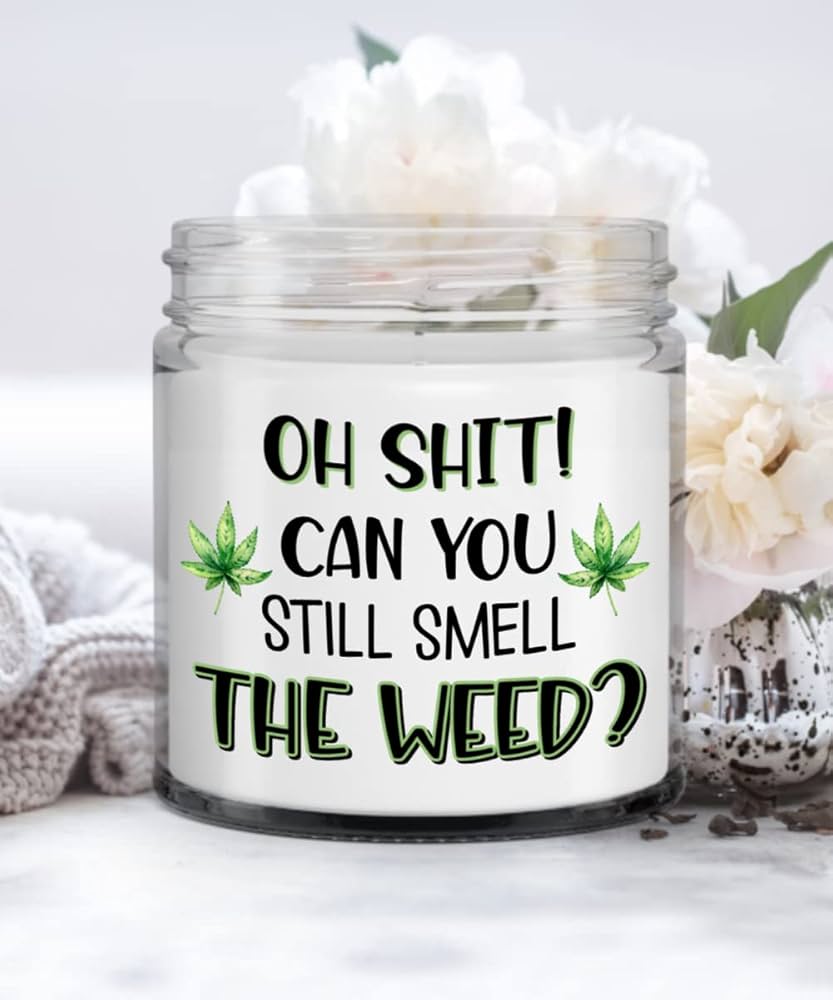 420 Pixels novelty weed candle