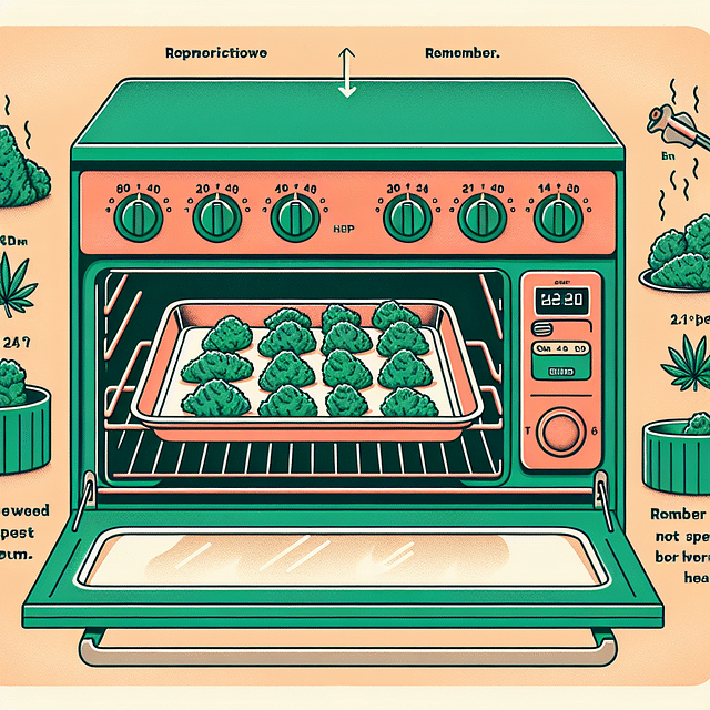 cannabis buds in an oven for decarboxylation