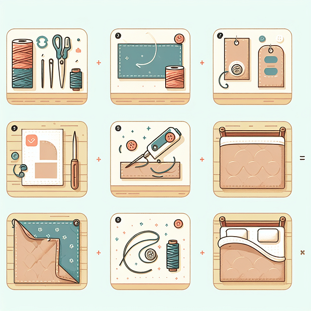 sewing pockets into bedding