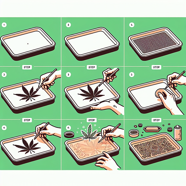 engraving a detailed design onto a weed tray