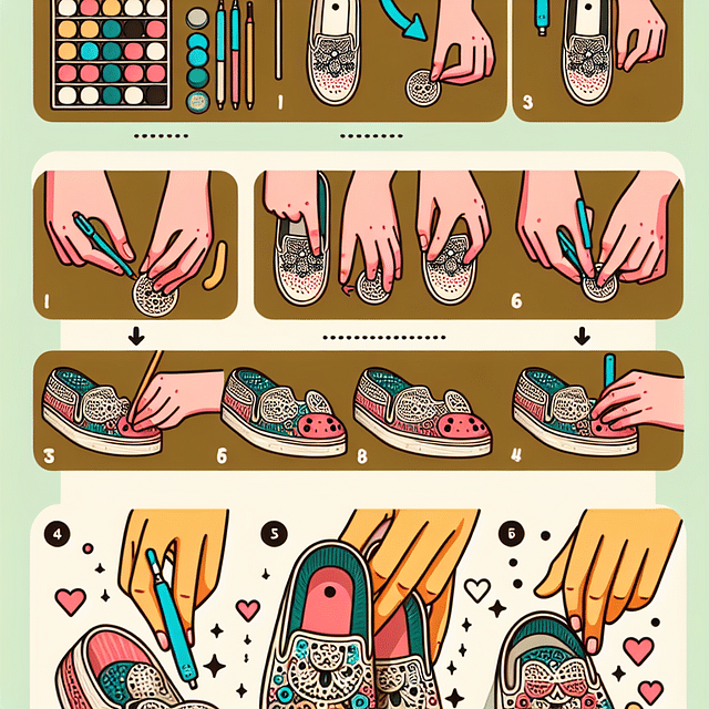 hands putting Jibbitz on Crocs