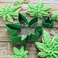 cannabis leaf-shaped cookie cutter