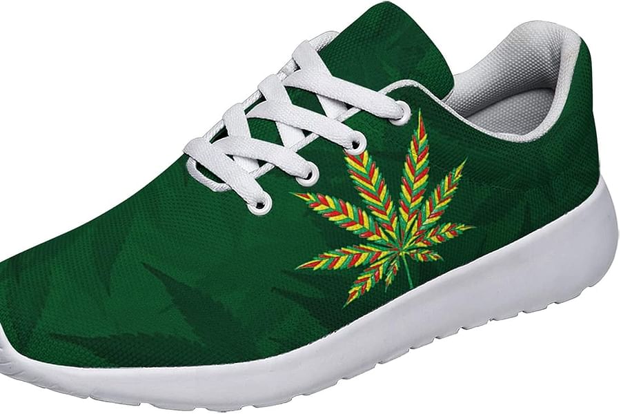 marijuana leaf sneakers