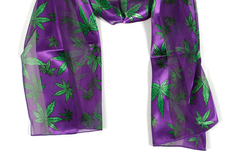 marijuana print scarf