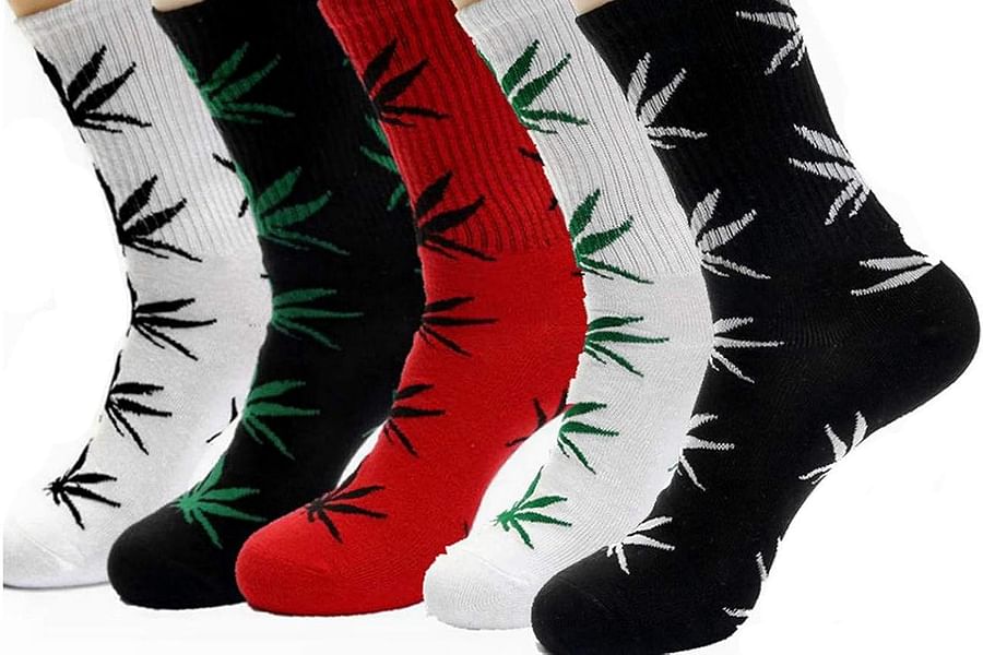 weed leaf socks