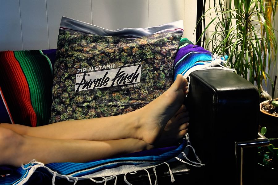 custom text weed pillow
