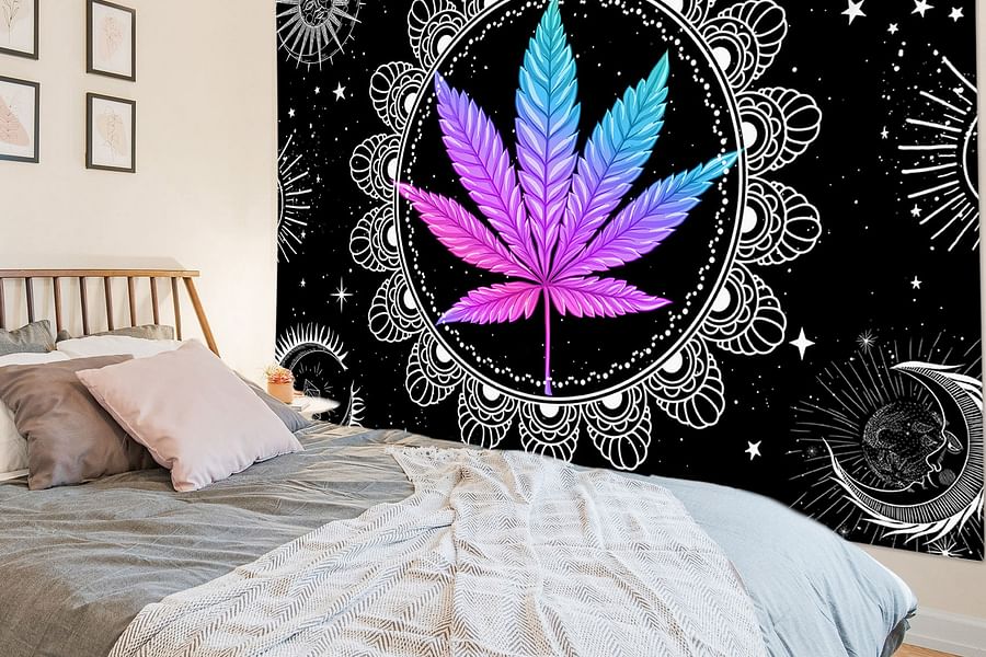 hemp fabric weed pillow