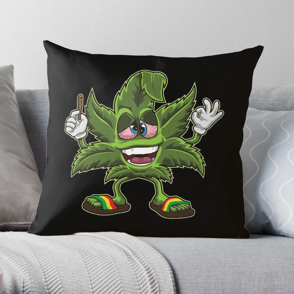 pop art cannabis pillow