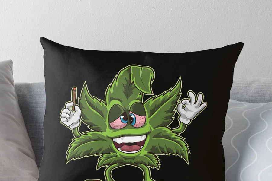pop art cannabis pillow
