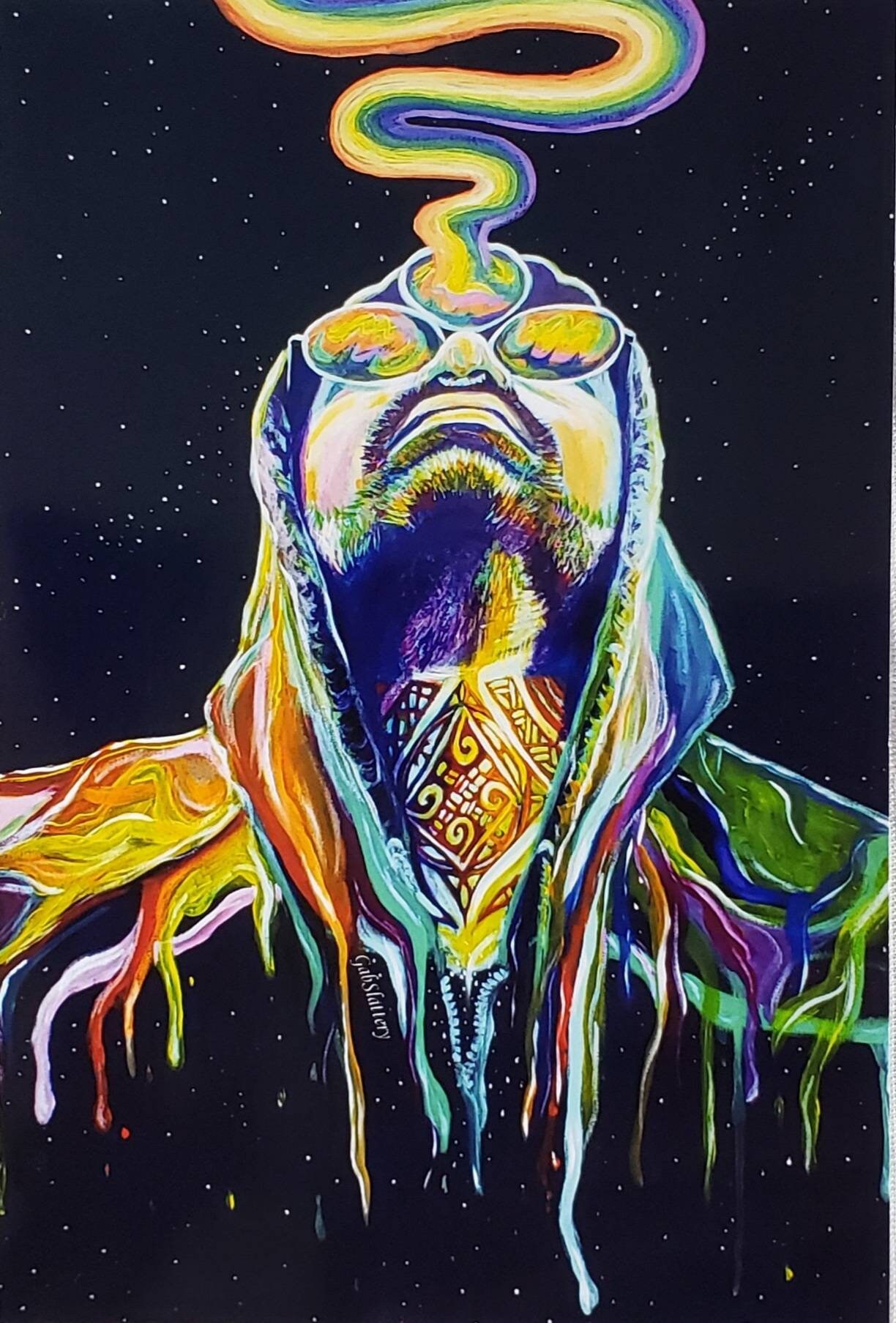 psychedelic weed pillow