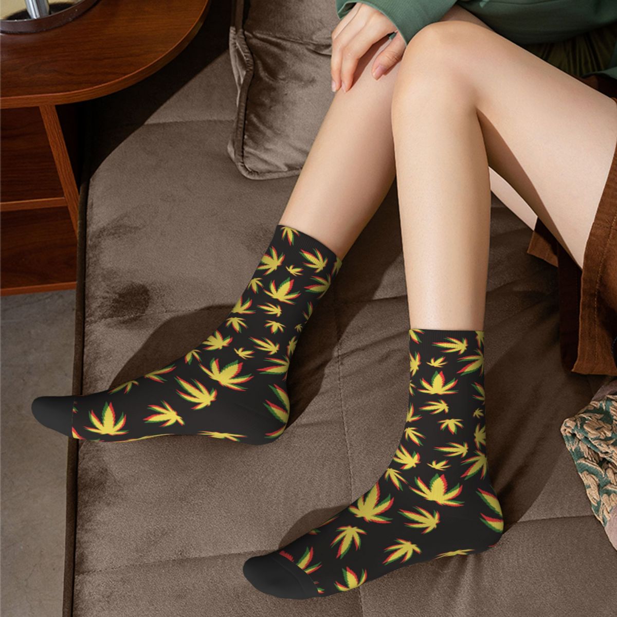 Colorful Psychedelic Weed Socks